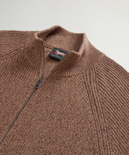 Todd Snyder Todd Snyder x Woolrich Cotton Zip-Up Sweater - Butternut Mouline