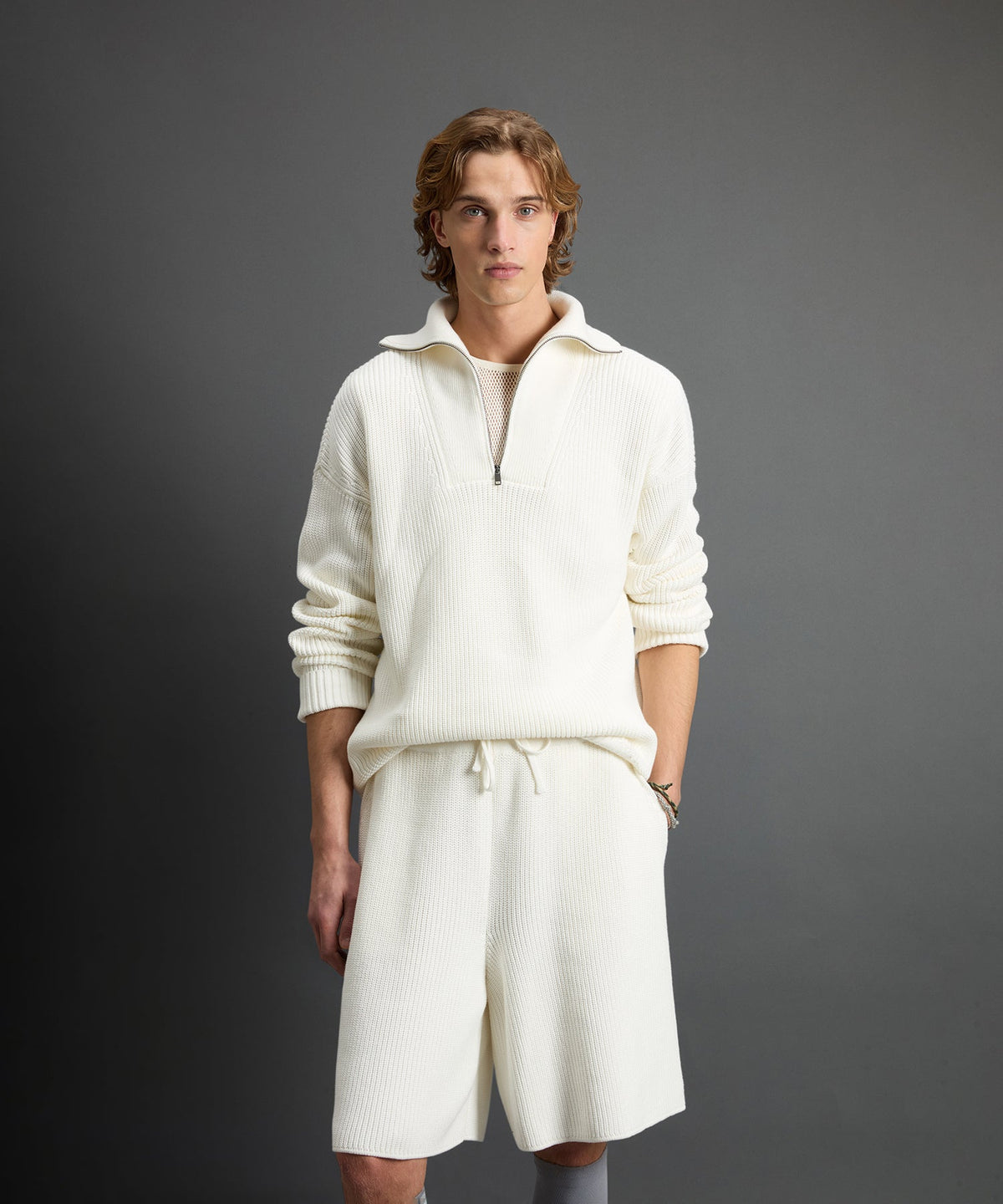 Todd Snyder Todd Snyder x Woolrich Cotton Half-Zip Sweater - Bisque