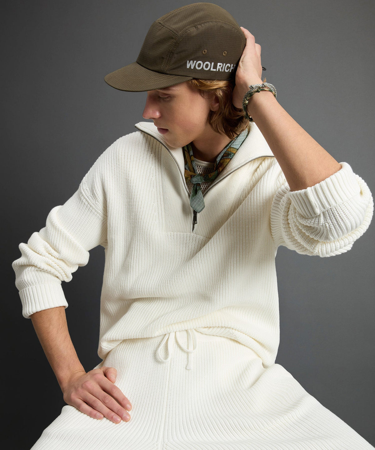 Todd Snyder Todd Snyder x Woolrich Cotton Half-Zip Sweater - Bisque