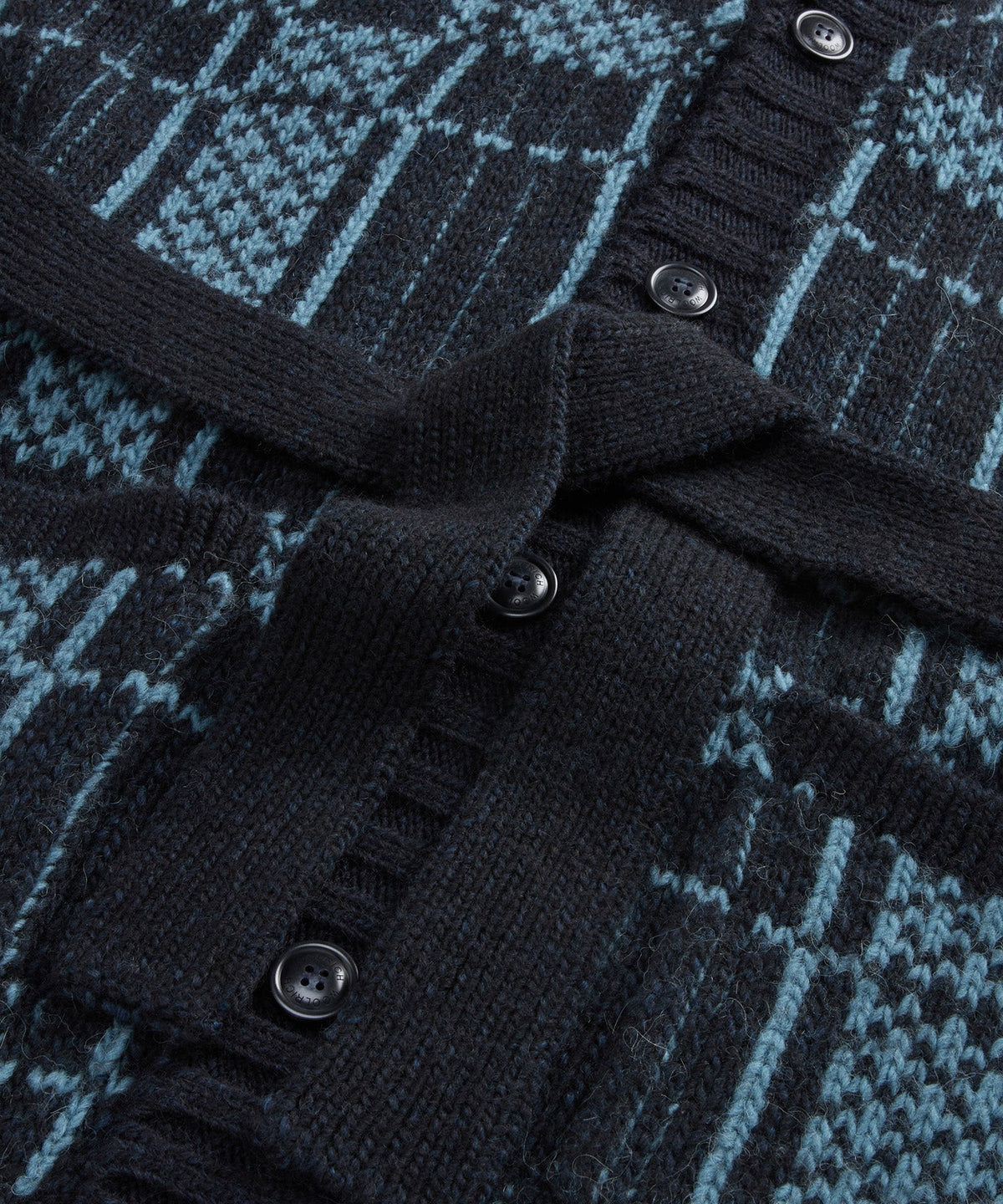 Todd Snyder Todd Snyder x Woolrich Belted Wool-Alpaca Cardigan - Stormy Sea