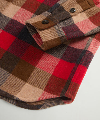 Todd Snyder Todd Snyder x Woolrich Cashmere Plaid Overshirt - Red Grey Check
