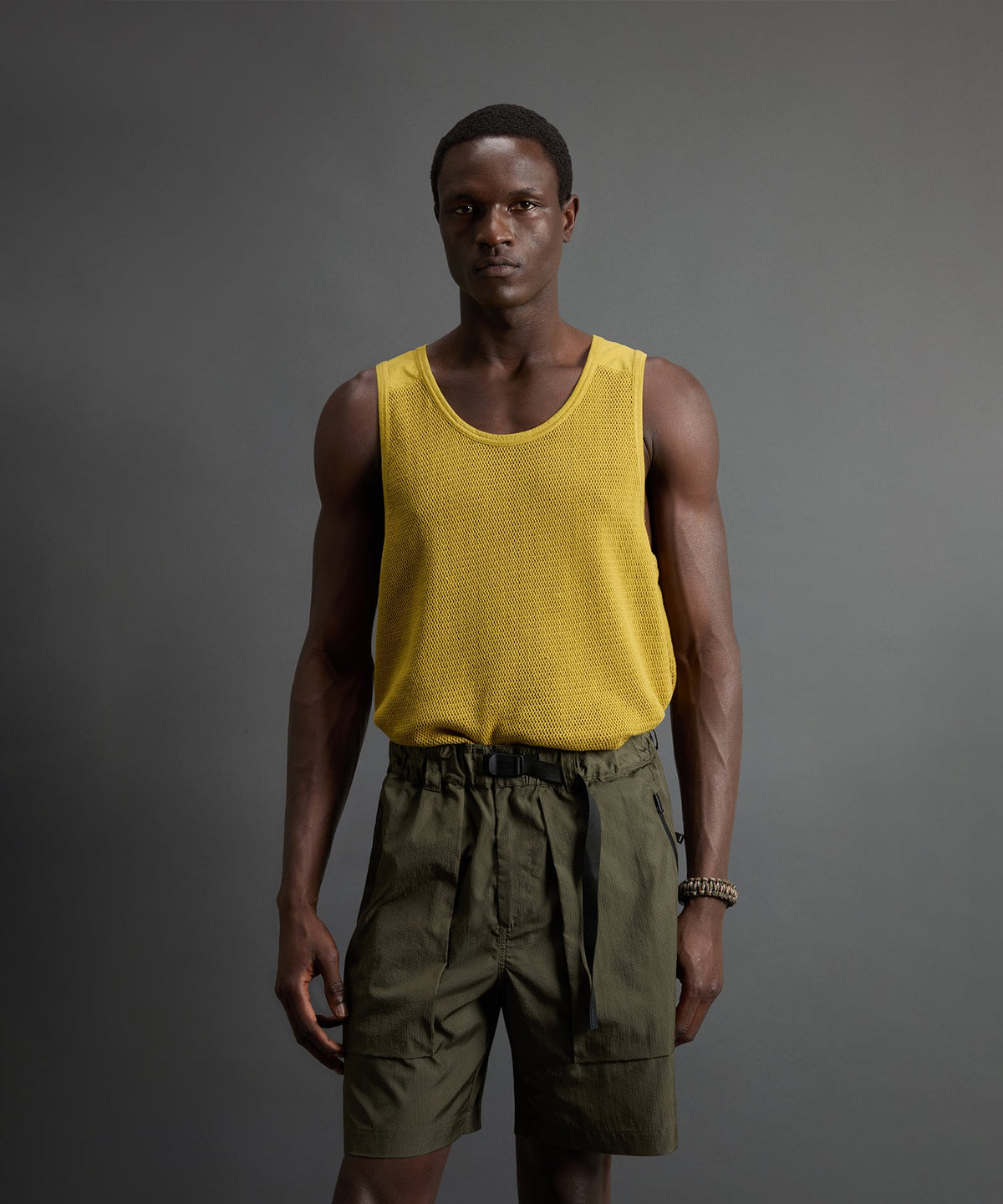Todd Snyder Todd Snyder x Woolrich Mesh Tank - Ecru Olive