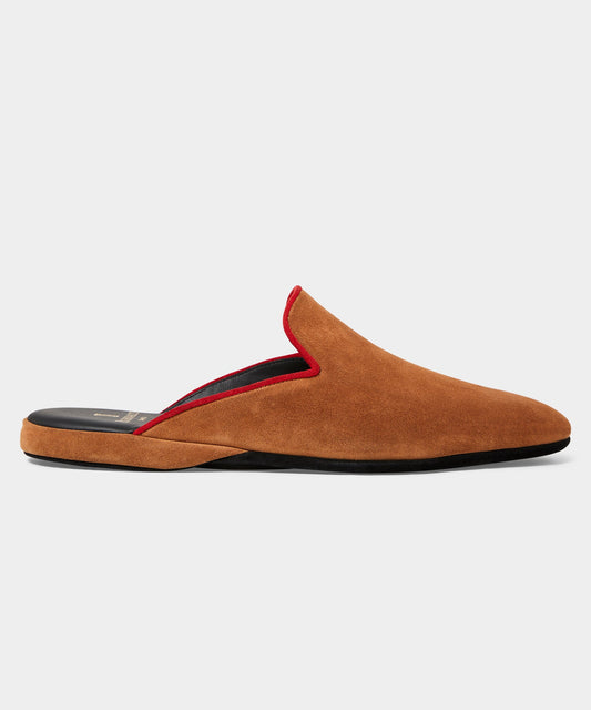 Todd Snyder Rubinacci Suede House Slipper - Tobacco