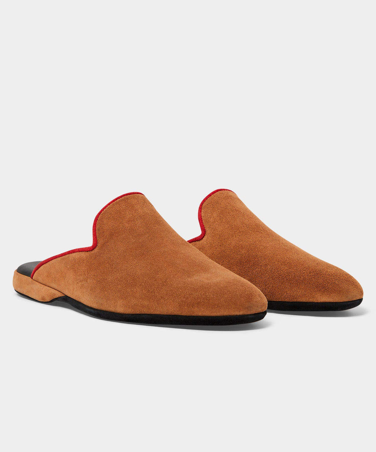 Todd Snyder Rubinacci Suede House Slipper - Tobacco