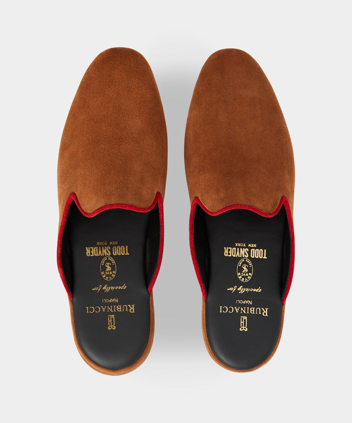 Todd Snyder Rubinacci Suede House Slipper - Tobacco