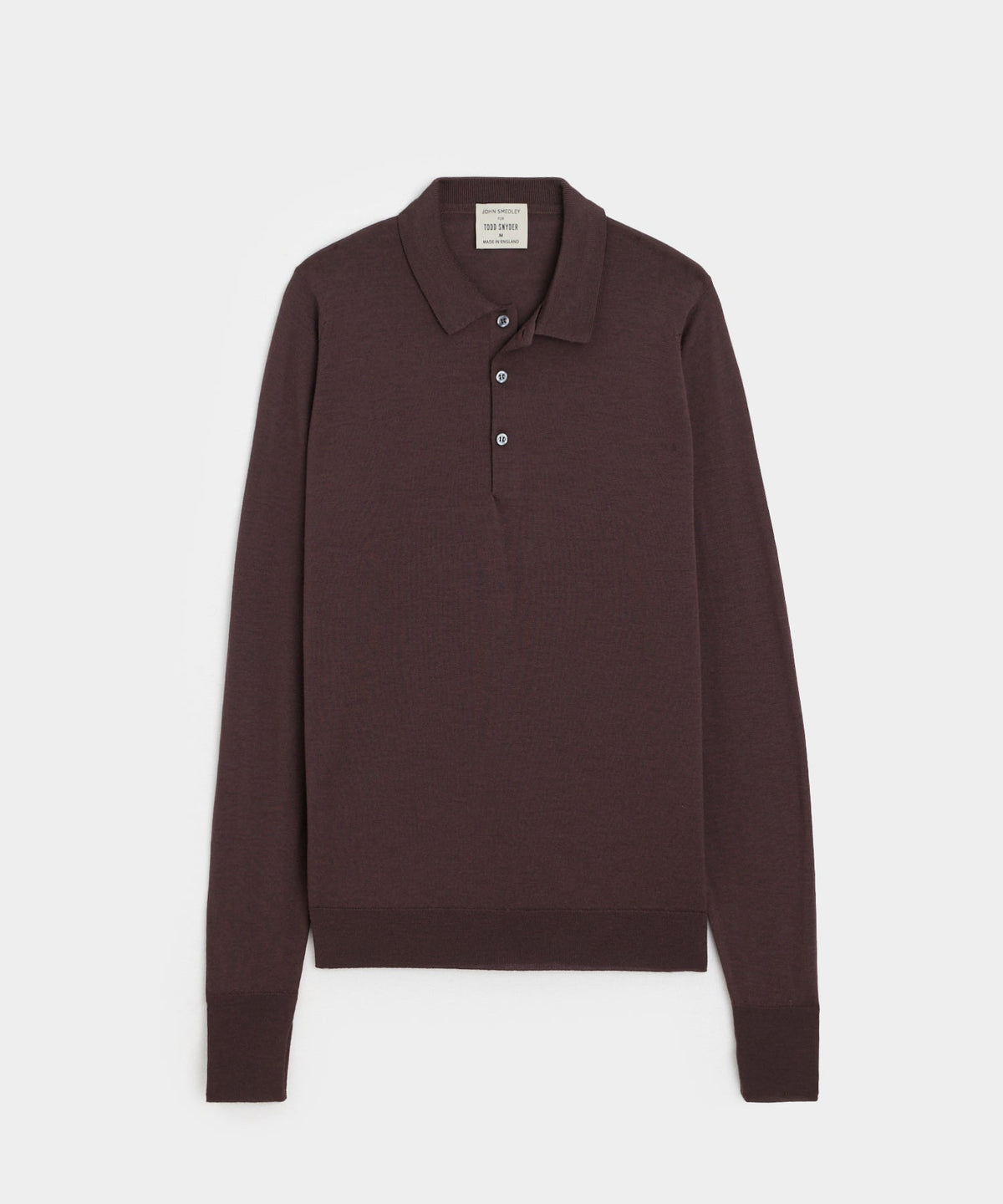 Todd Snyder Todd Snyder x John Smedley Long Sleeve Polo - Brown