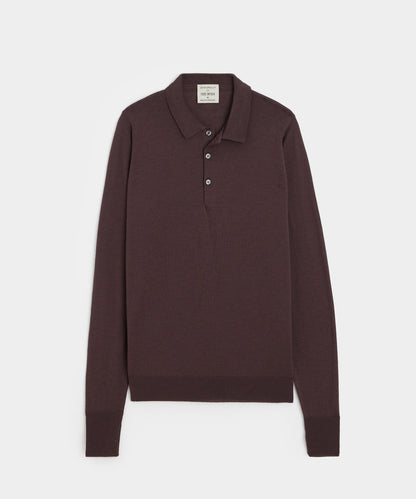 Todd Snyder Todd Snyder x John Smedley Long Sleeve Polo - Brown