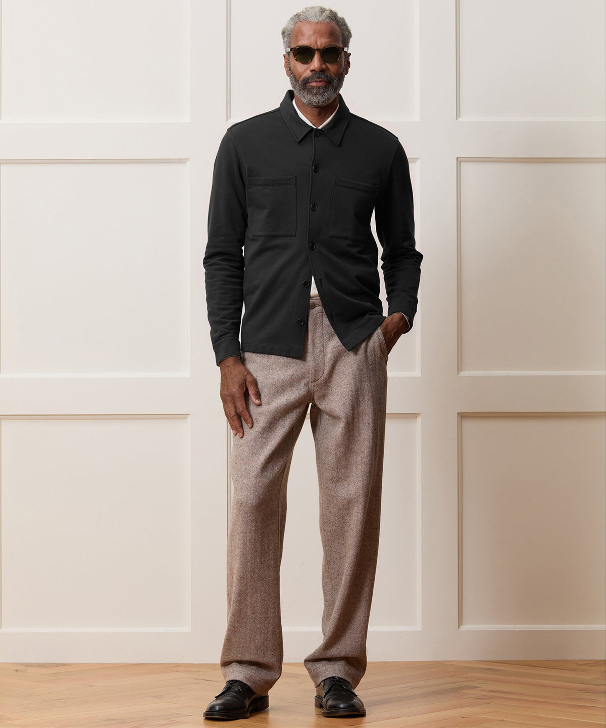 Todd Snyder Travel Terry Shirt - Black
