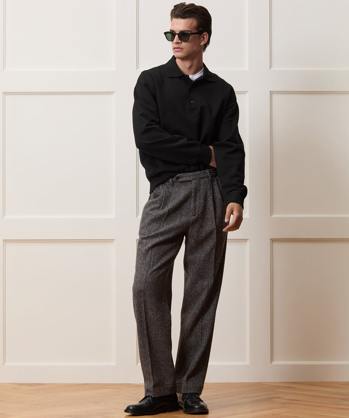 Todd Snyder Soho Polo Sweatshirt - Black