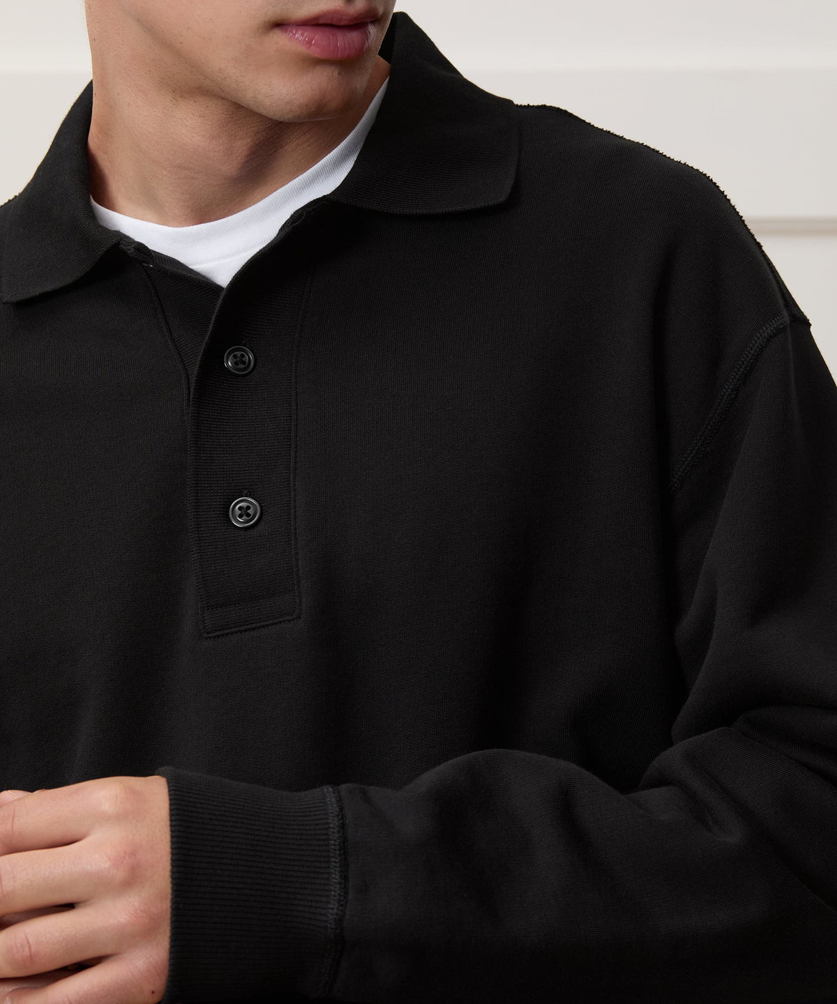 Todd Snyder Soho Polo Sweatshirt - Black