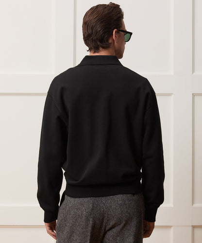 Todd Snyder Soho Polo Sweatshirt - Black