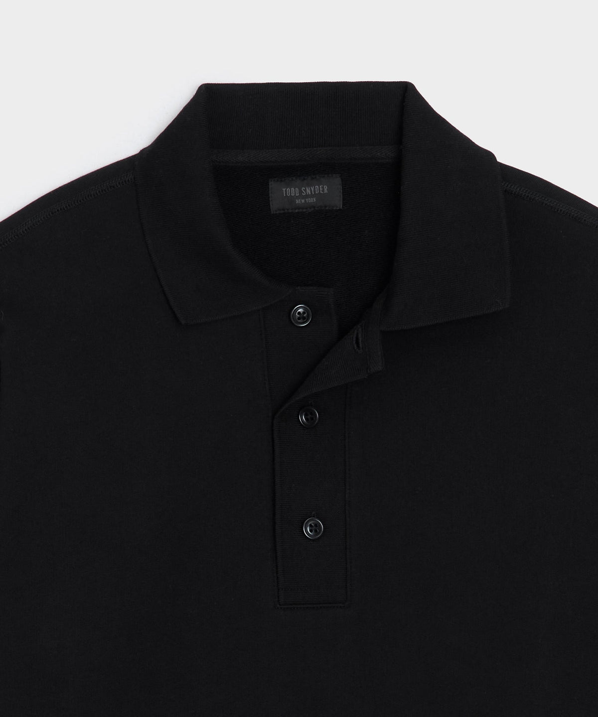Todd Snyder Soho Polo Sweatshirt - Black