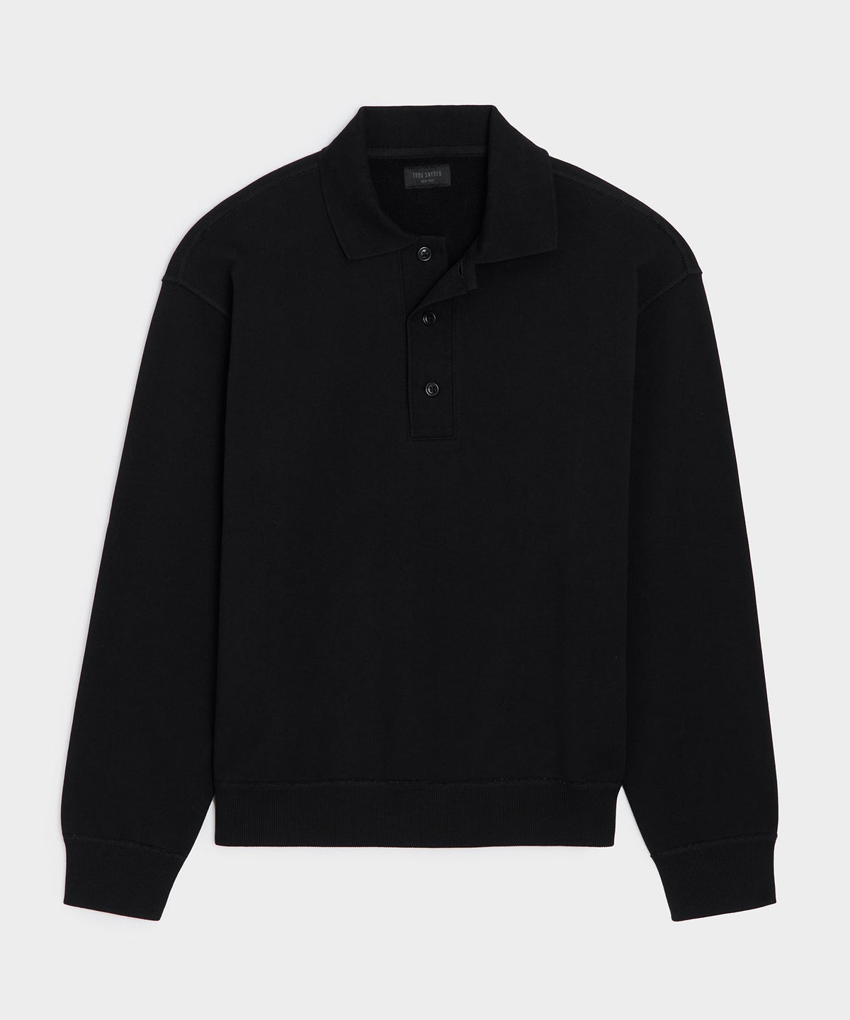 Todd Snyder Soho Polo Sweatshirt - Black