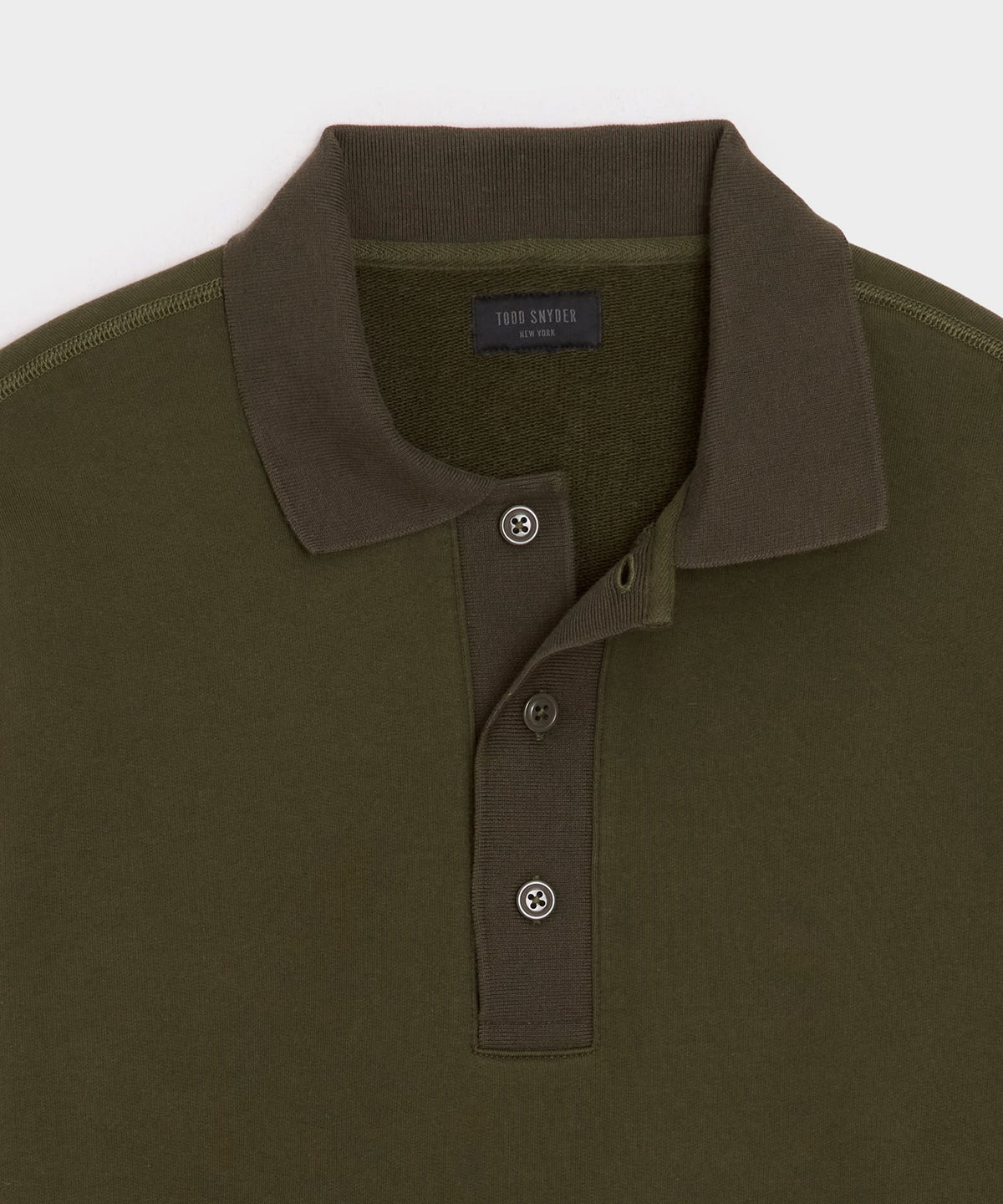 Todd Snyder Soho Polo Sweatshirt - Olive