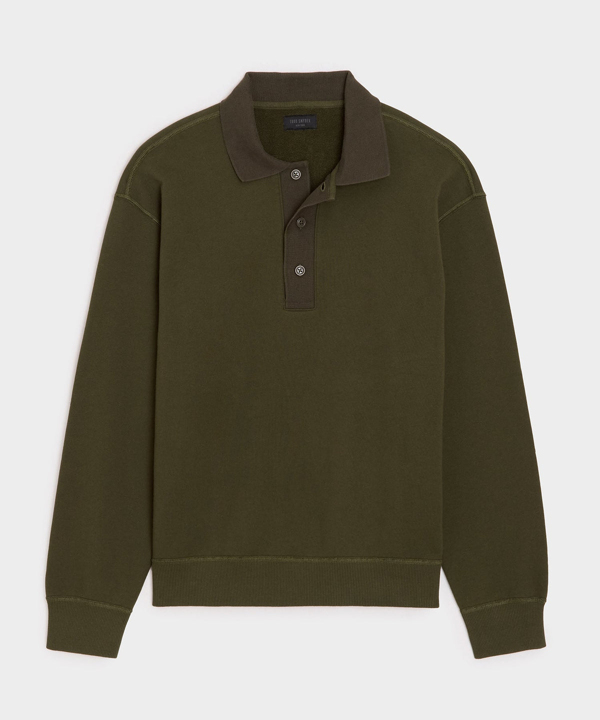 Todd Snyder Soho Polo Sweatshirt - Olive