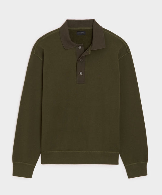 Todd Snyder Soho Polo Sweatshirt - Olive