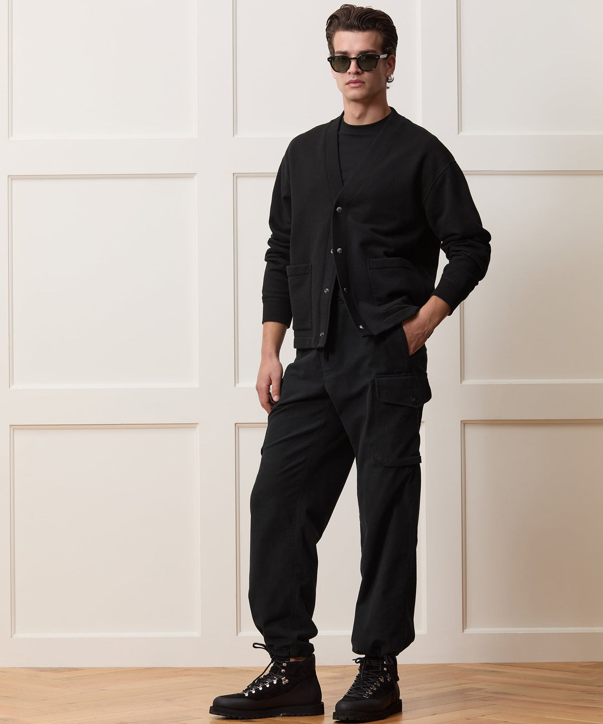 Todd Snyder Soho Cardigan Sweatshirt - Black