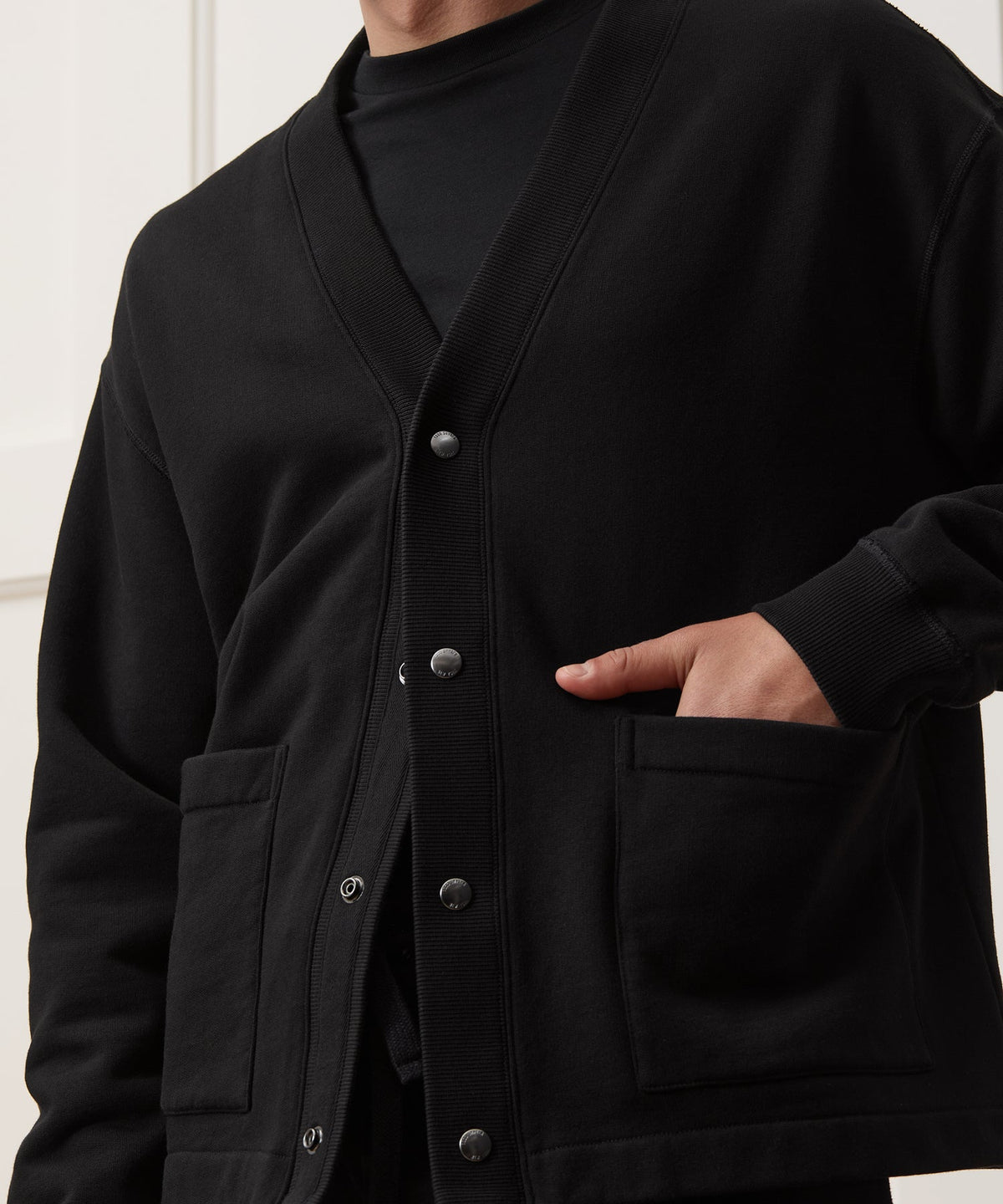 Todd Snyder Soho Cardigan Sweatshirt - Black