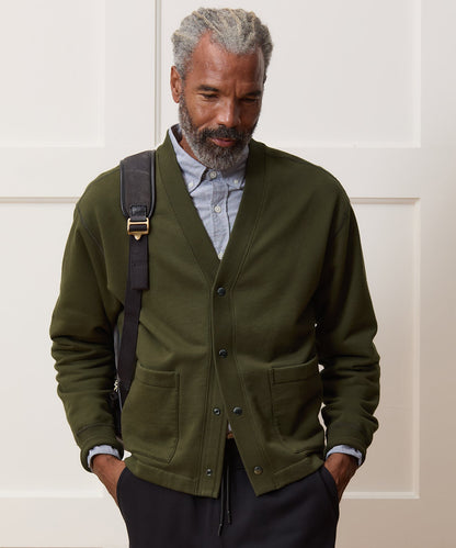 Todd Snyder Soho Cardigan Sweatshirt - Olive