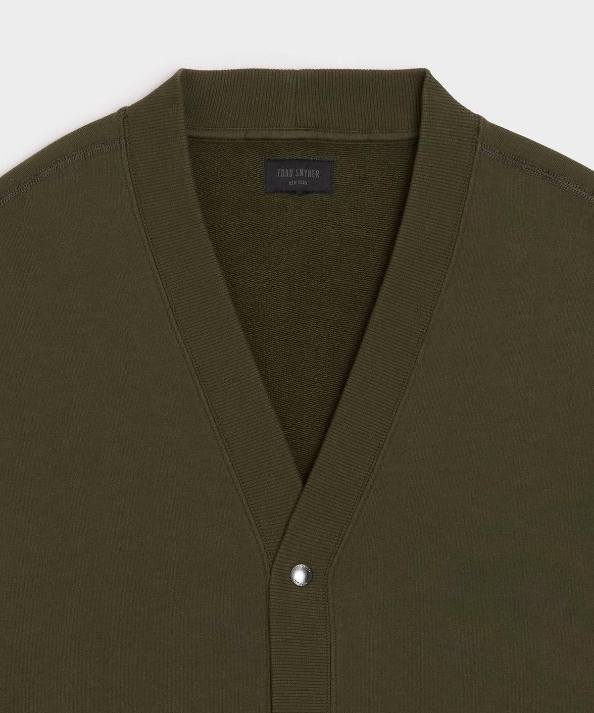 Todd Snyder Soho Cardigan Sweatshirt - Olive