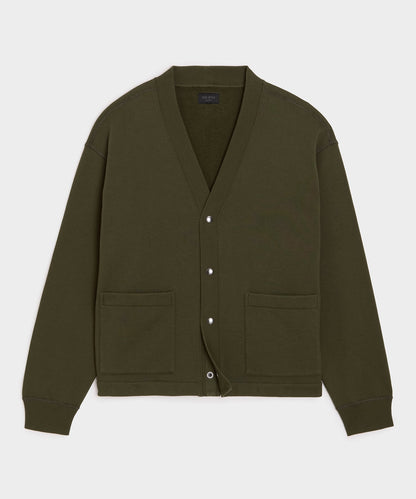 Todd Snyder Soho Cardigan Sweatshirt - Olive
