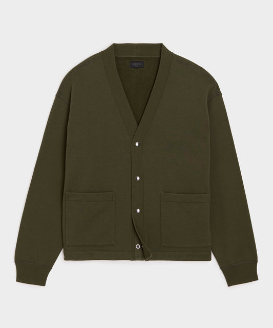 Todd Snyder Soho Cardigan Sweatshirt - Olive