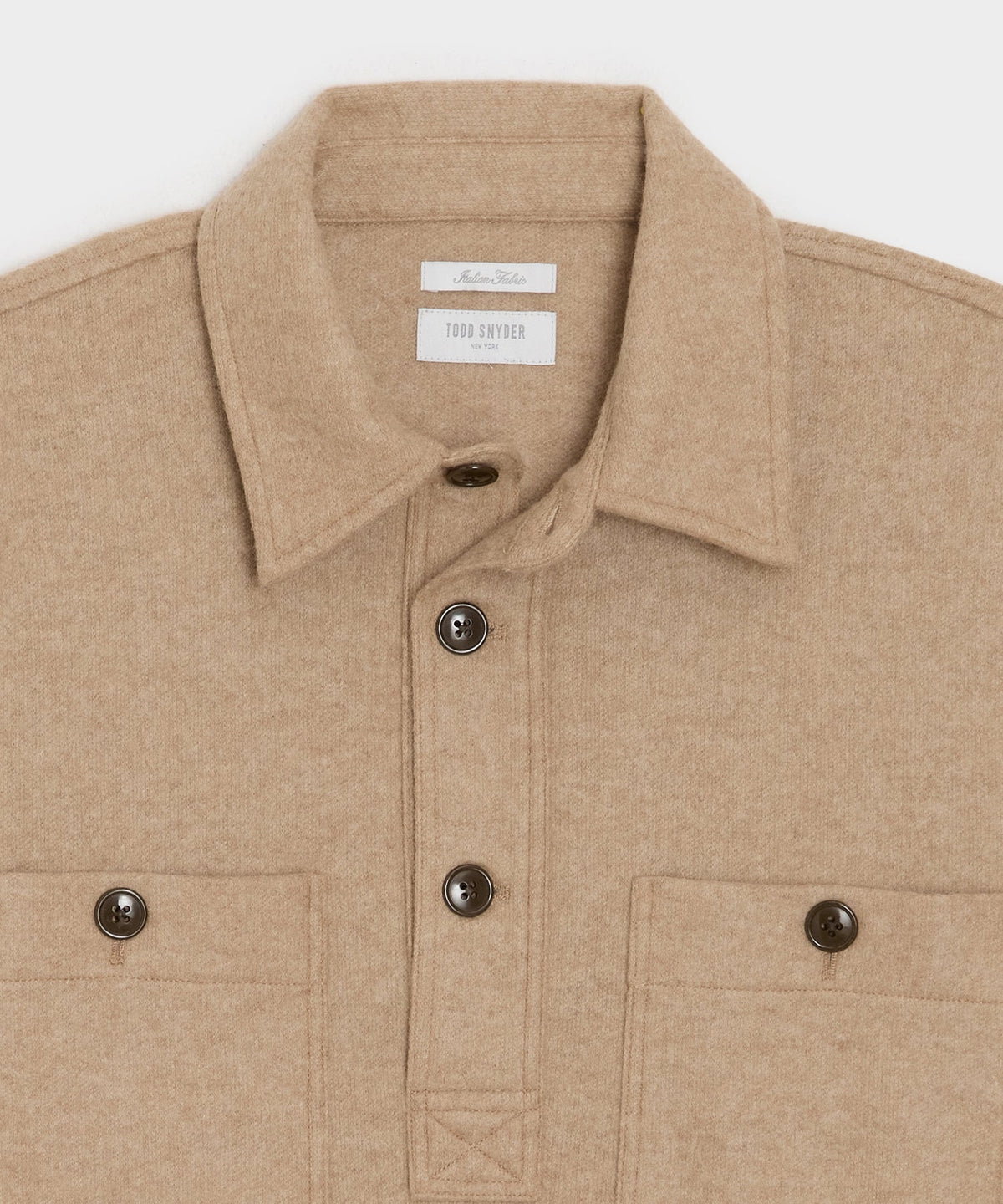 Todd Snyder Camel-Cashmere Field Polo - Camel