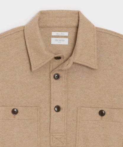 Todd Snyder Camel-Cashmere Field Polo - Camel