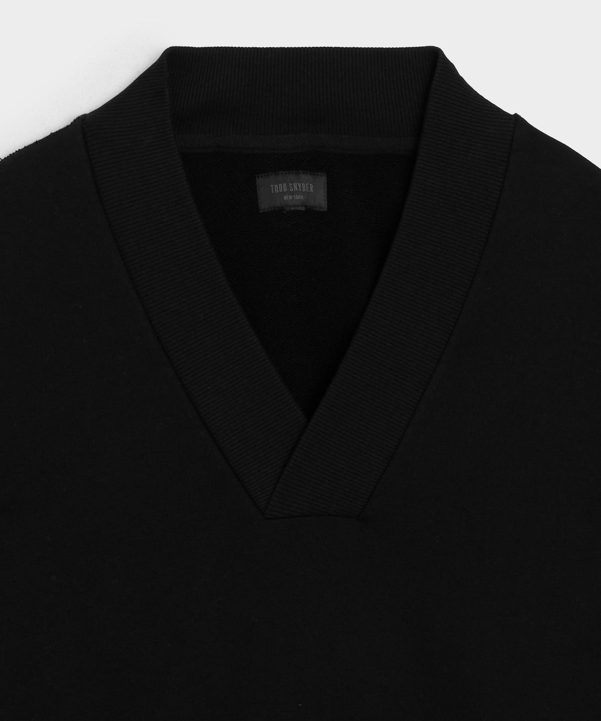 Todd Snyder Soho V-Neck Sweatshirt - Black