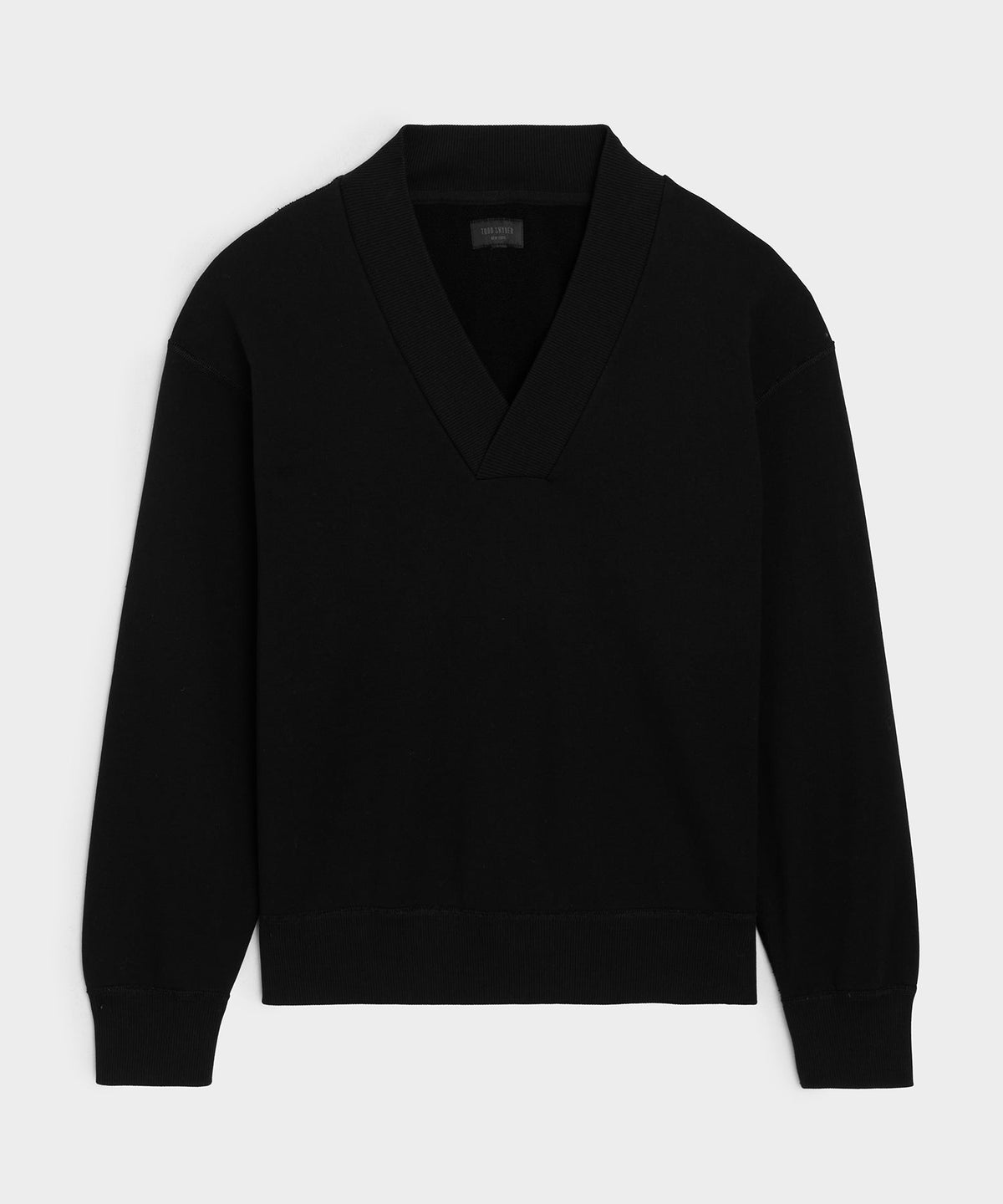 Todd Snyder Soho V-Neck Sweatshirt - Black