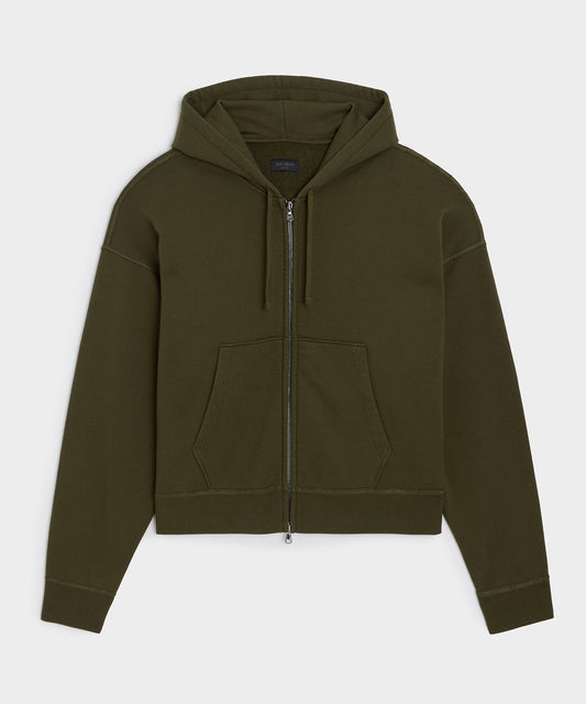 Todd Snyder Soho Full-Zip Sweatshirt - Olive