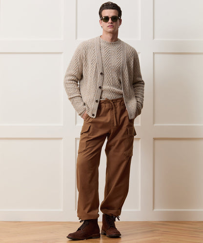 Todd Snyder Italian Moleskin Cargo Pant - Chestnut