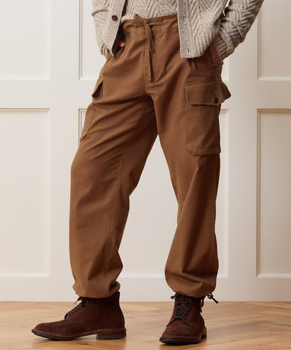 Todd Snyder Italian Moleskin Cargo Pant - Chestnut