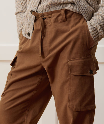 Todd Snyder Italian Moleskin Cargo Pant - Chestnut