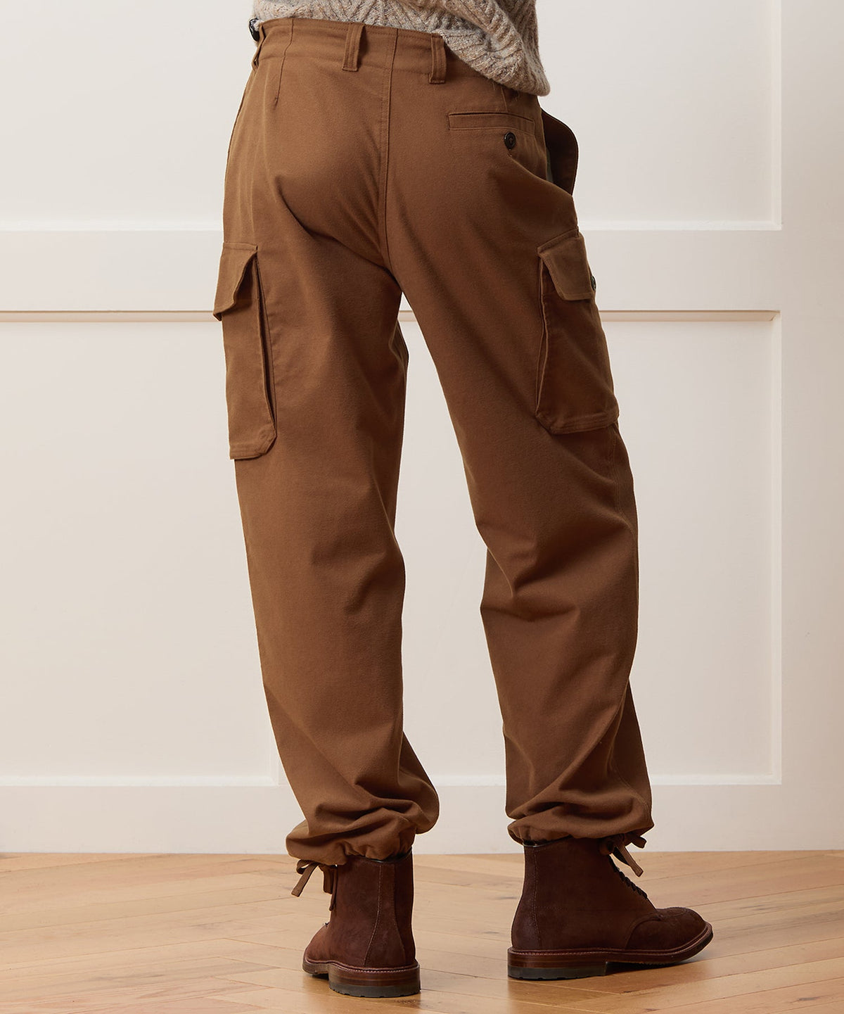Todd Snyder Italian Moleskin Cargo Pant - Chestnut