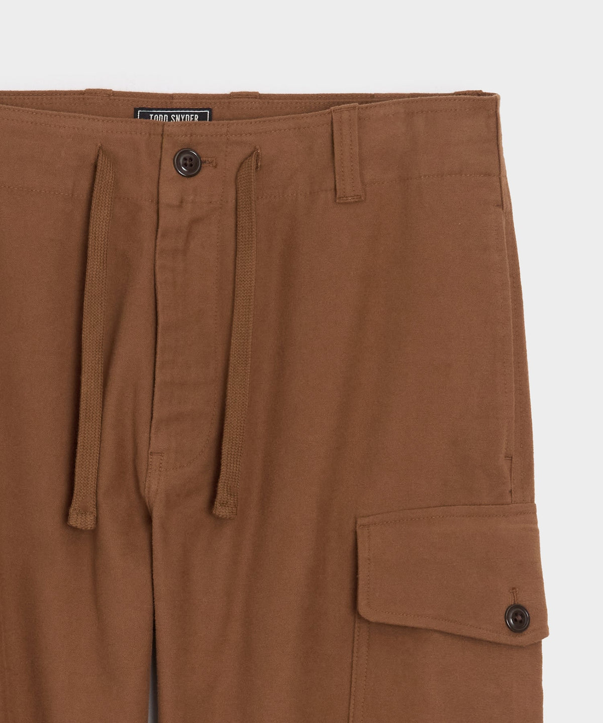 Todd Snyder Italian Moleskin Cargo Pant - Chestnut