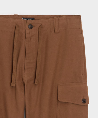 Todd Snyder Italian Moleskin Cargo Pant - Chestnut