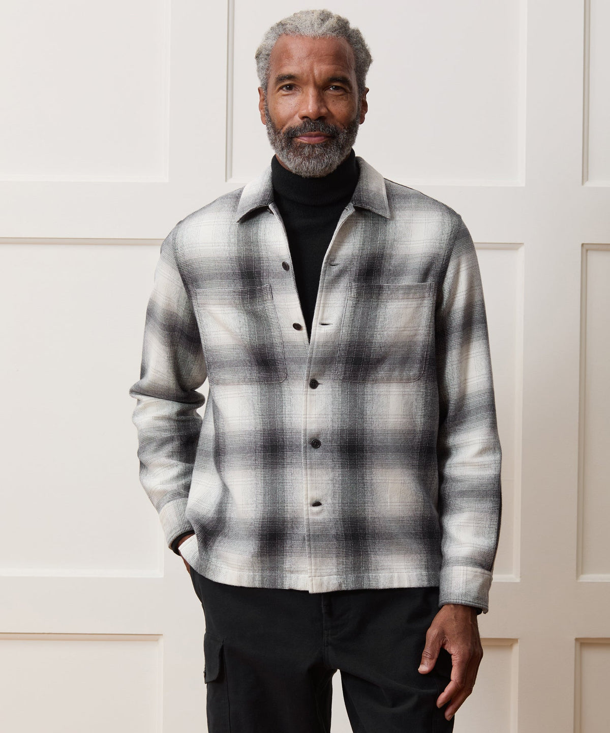 Todd Snyder Italian Double-Brushed Flannel Shirt - Charcoal