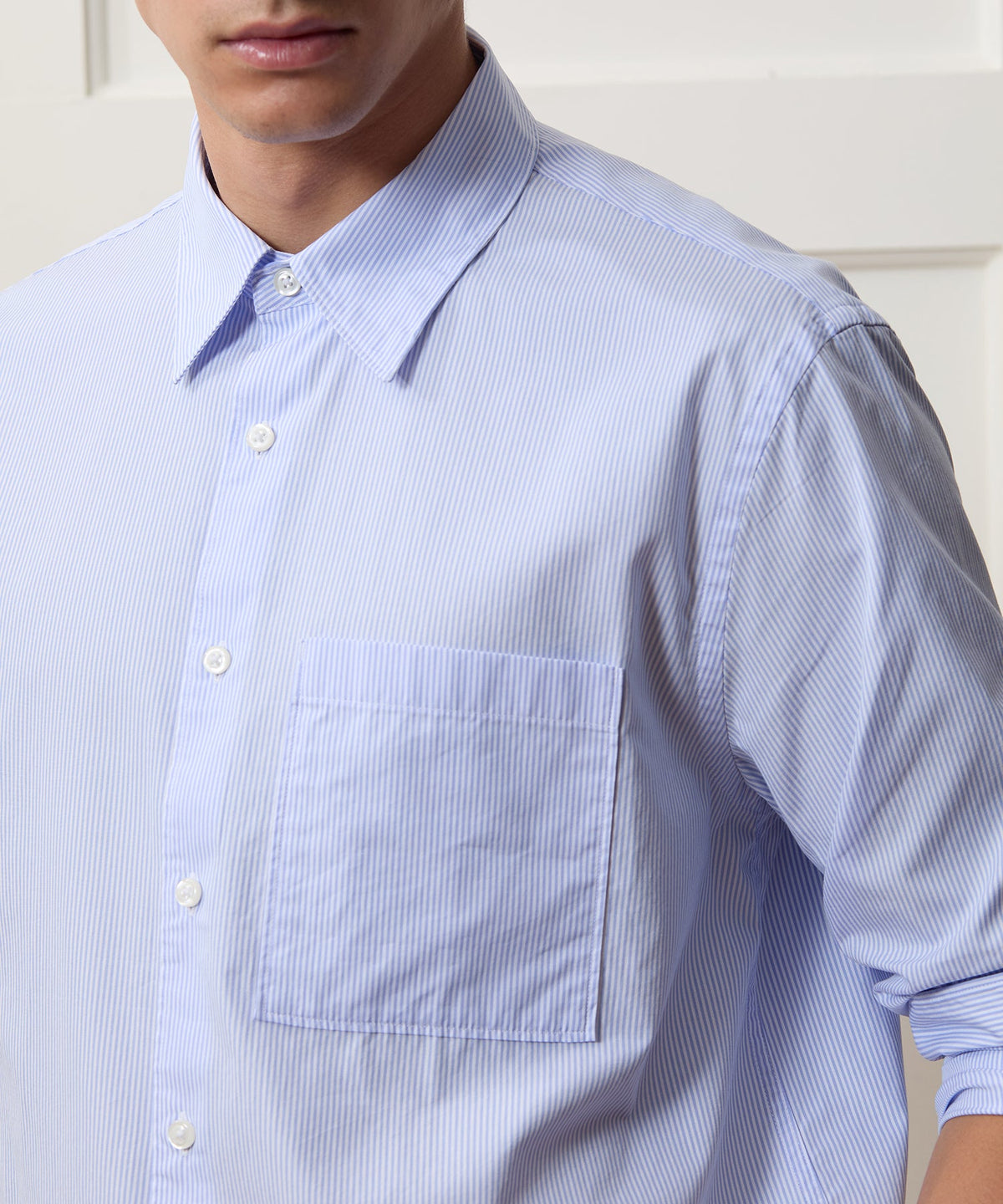 Todd Snyder Easy Cut Poplin Sport Shirt - Light Blue