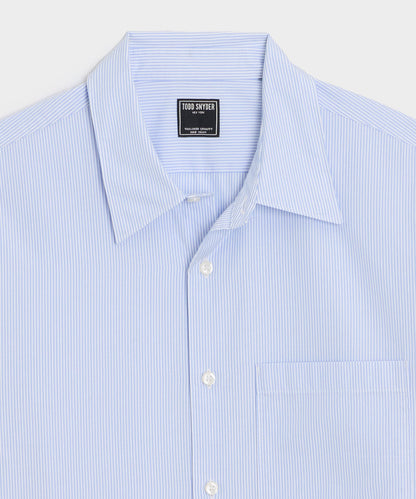 Todd Snyder Easy Cut Poplin Sport Shirt - Light Blue