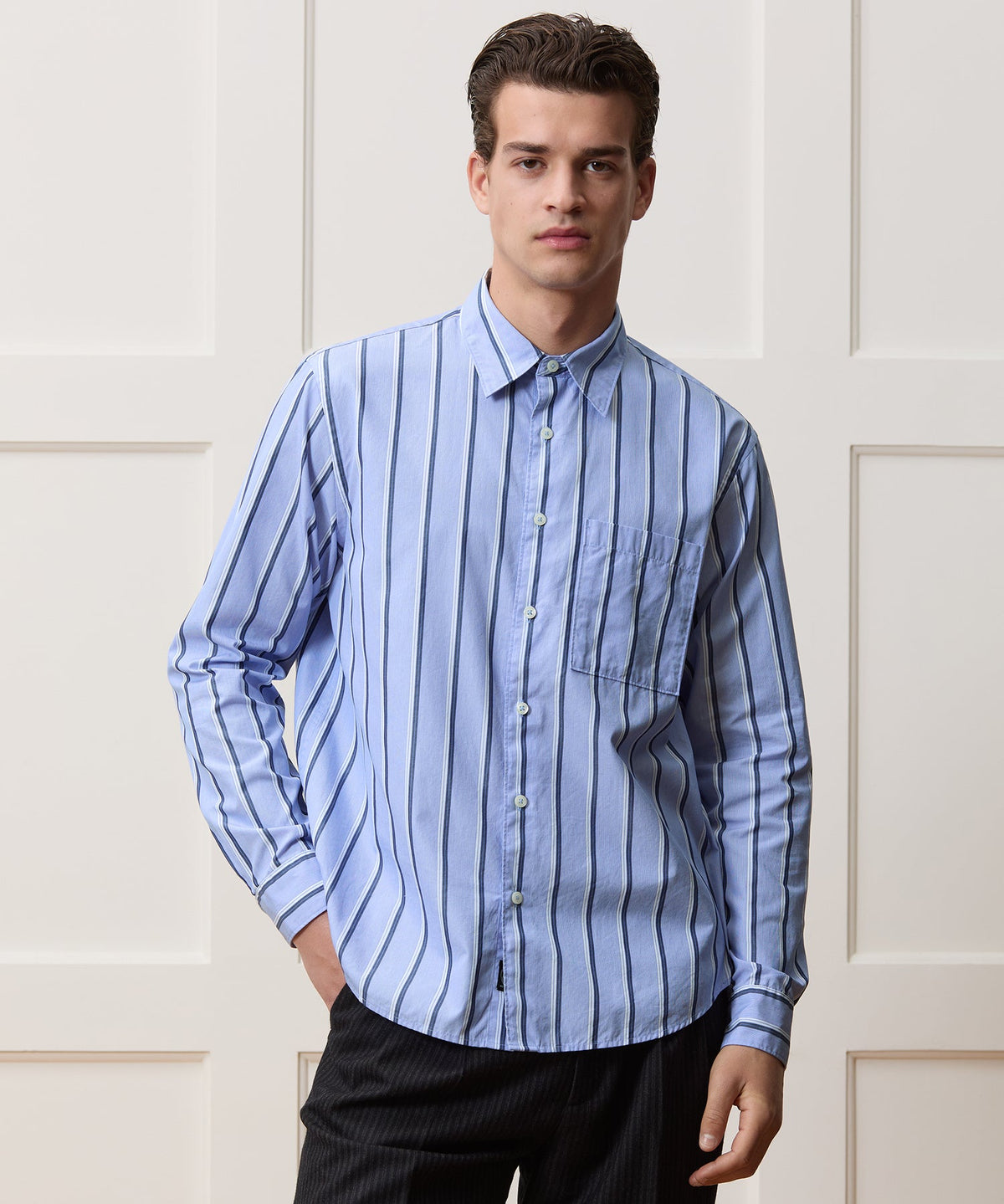 Todd Snyder Poplin Big Shirt - Blue
