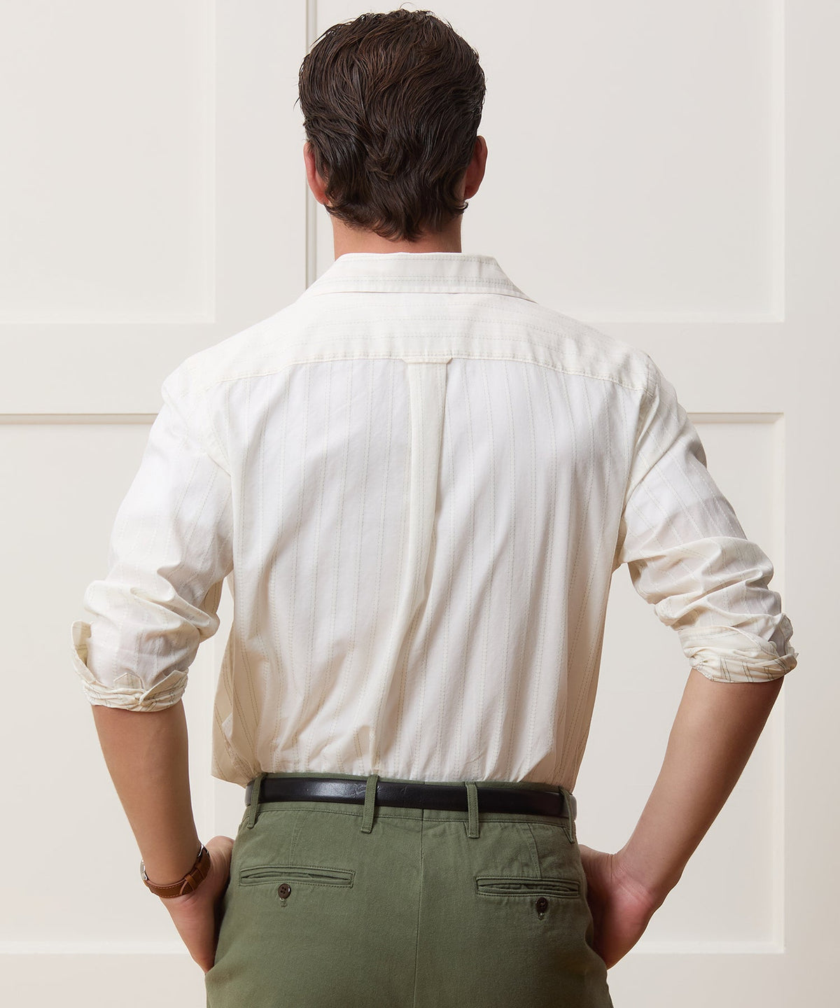 Todd Snyder Brushed Poplin Camp Collar Shirt - White