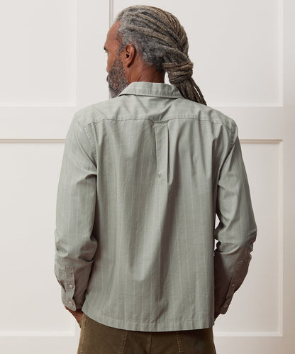 Todd Snyder Brushed Poplin Camp Collar Shirt - Green