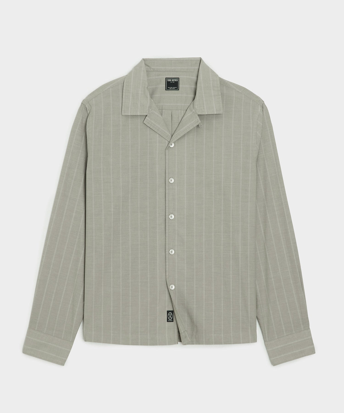 Todd Snyder Brushed Poplin Camp Collar Shirt - Green