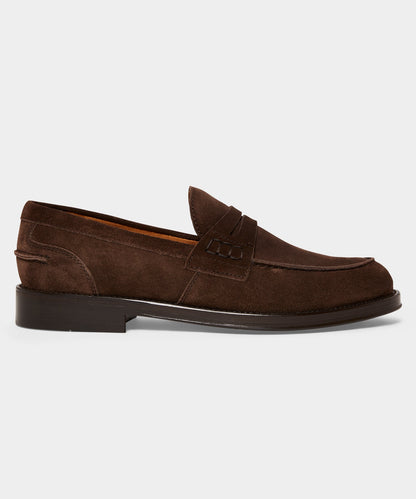 Todd Snyder Italian Suede Penny Loafer - Dark Brown