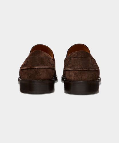 Todd Snyder Italian Suede Penny Loafer - Dark Brown