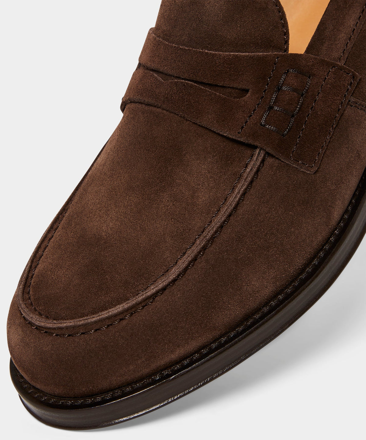 Todd Snyder Italian Suede Penny Loafer - Dark Brown