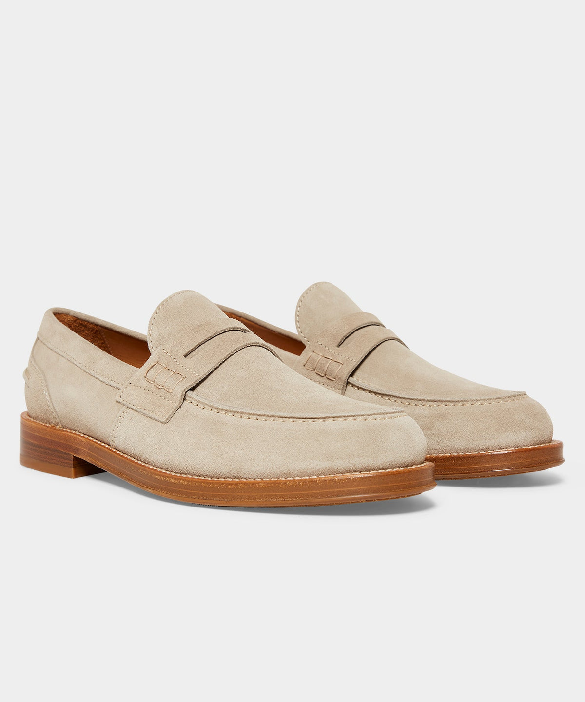 Todd Snyder Italian Suede Penny Loafer - Tan