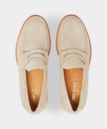 Todd Snyder Italian Suede Penny Loafer - Tan