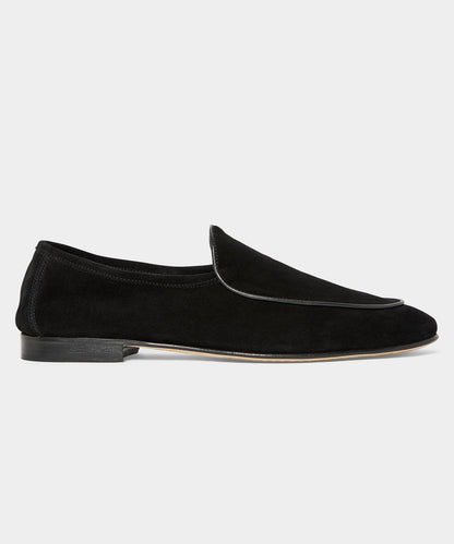 Todd Snyder Italian Suede Venetian Loafer - Black